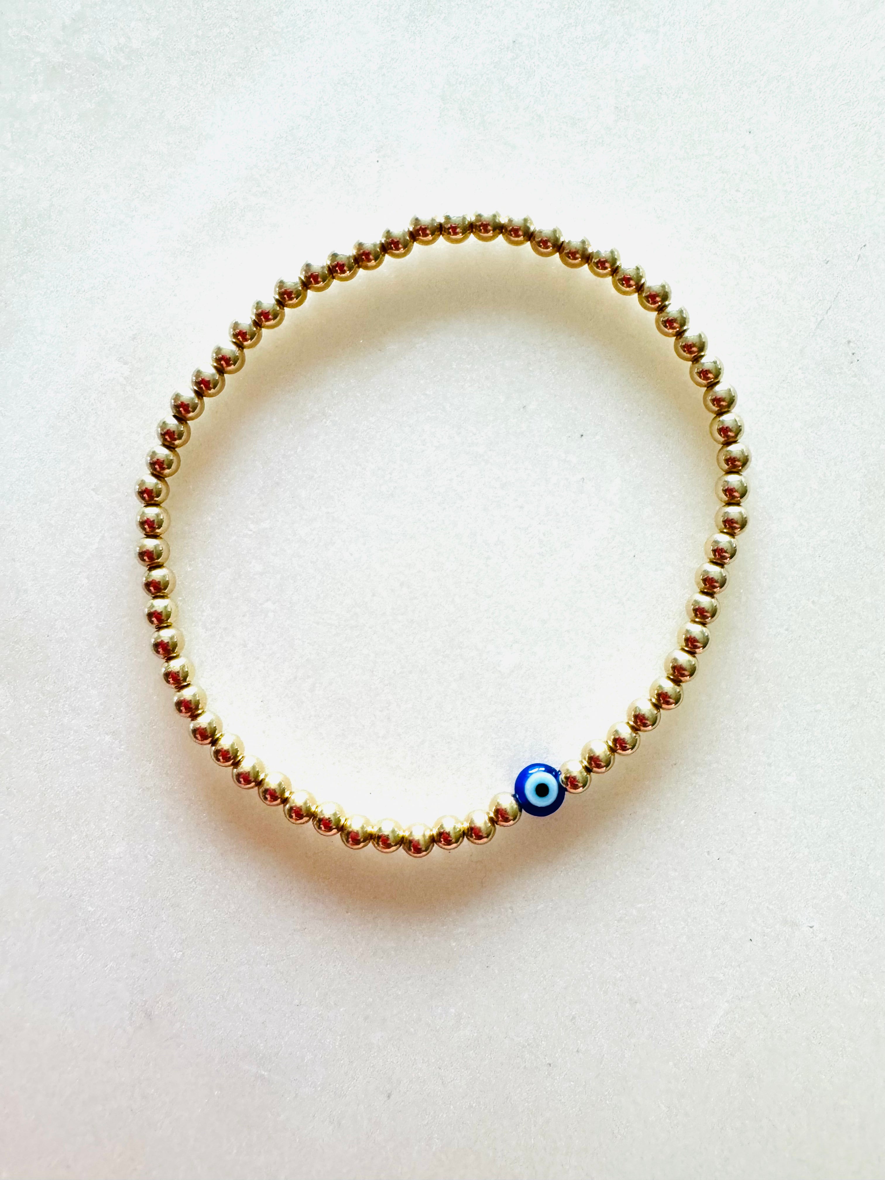 Evil Eye 14k Gold Filled Bracelet (3mm)