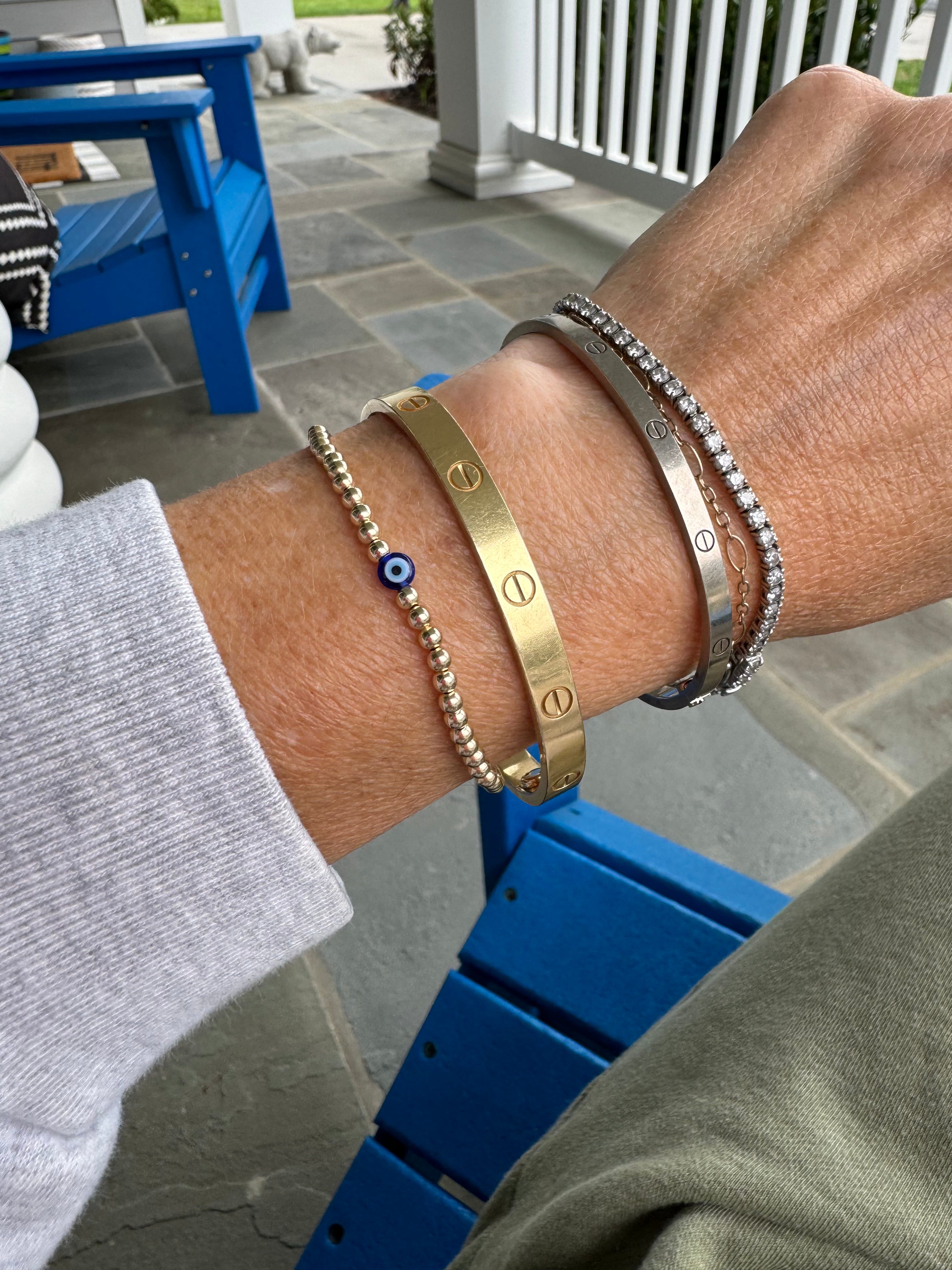 Evil Eye 14k Gold Filled Bracelet (3mm)