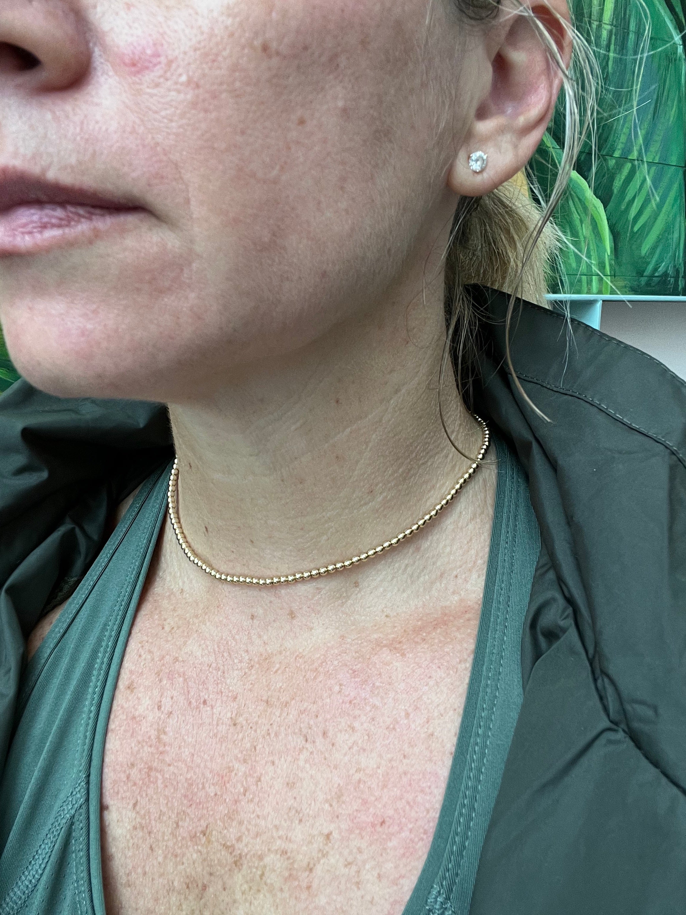 14k Gold Filled Bead Necklace (3mm)