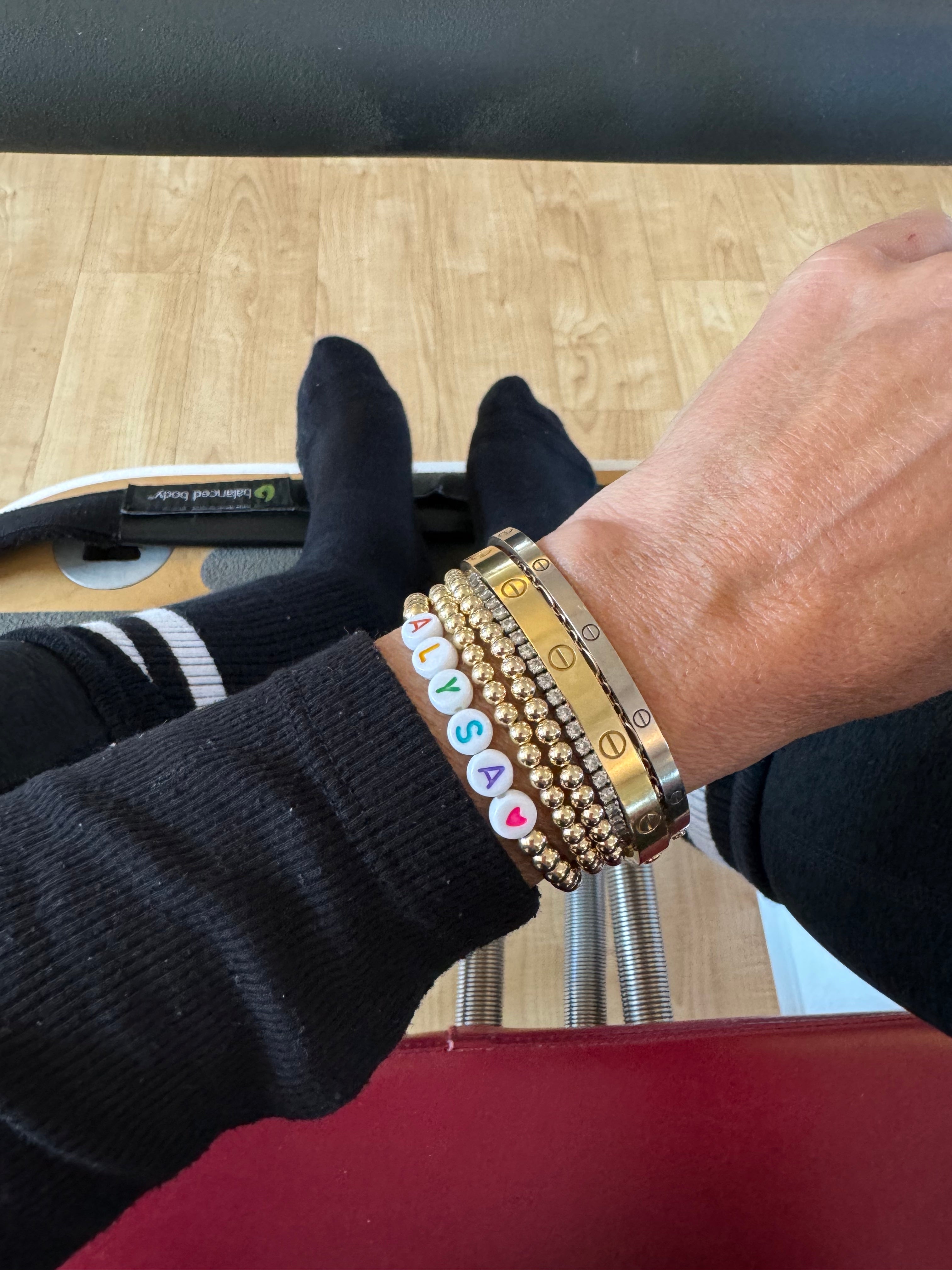 14k Gold Filled Personalized Word Bracelet (5mm)