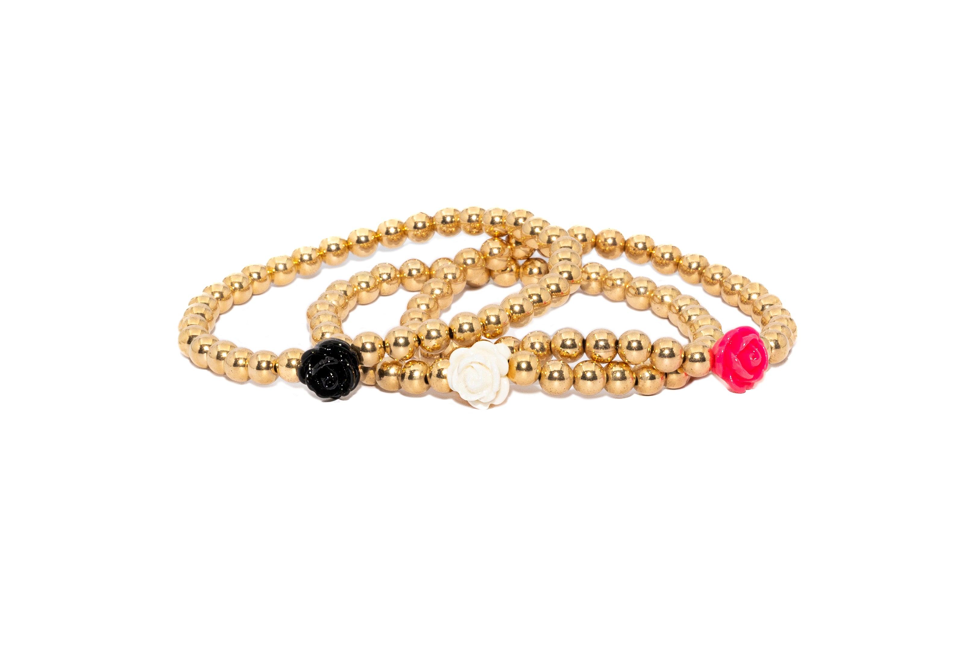 14k Gold Filled Rose Bead Bracelet (5mm)