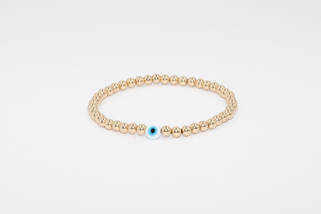 Evil Eye 14k Gold Filled Bracelet (4mm)