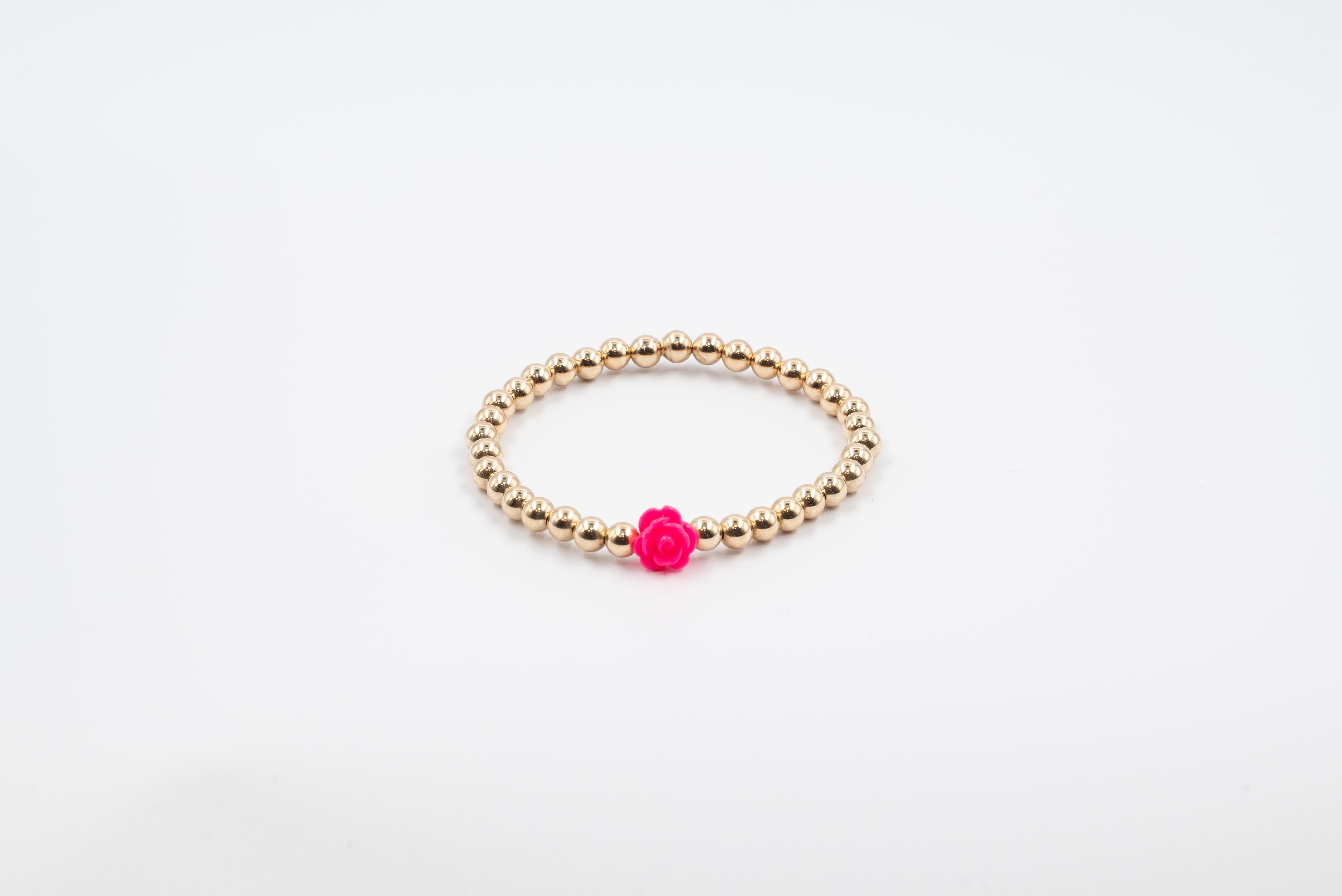 14k Gold Filled Rose Bead Bracelet (5mm)