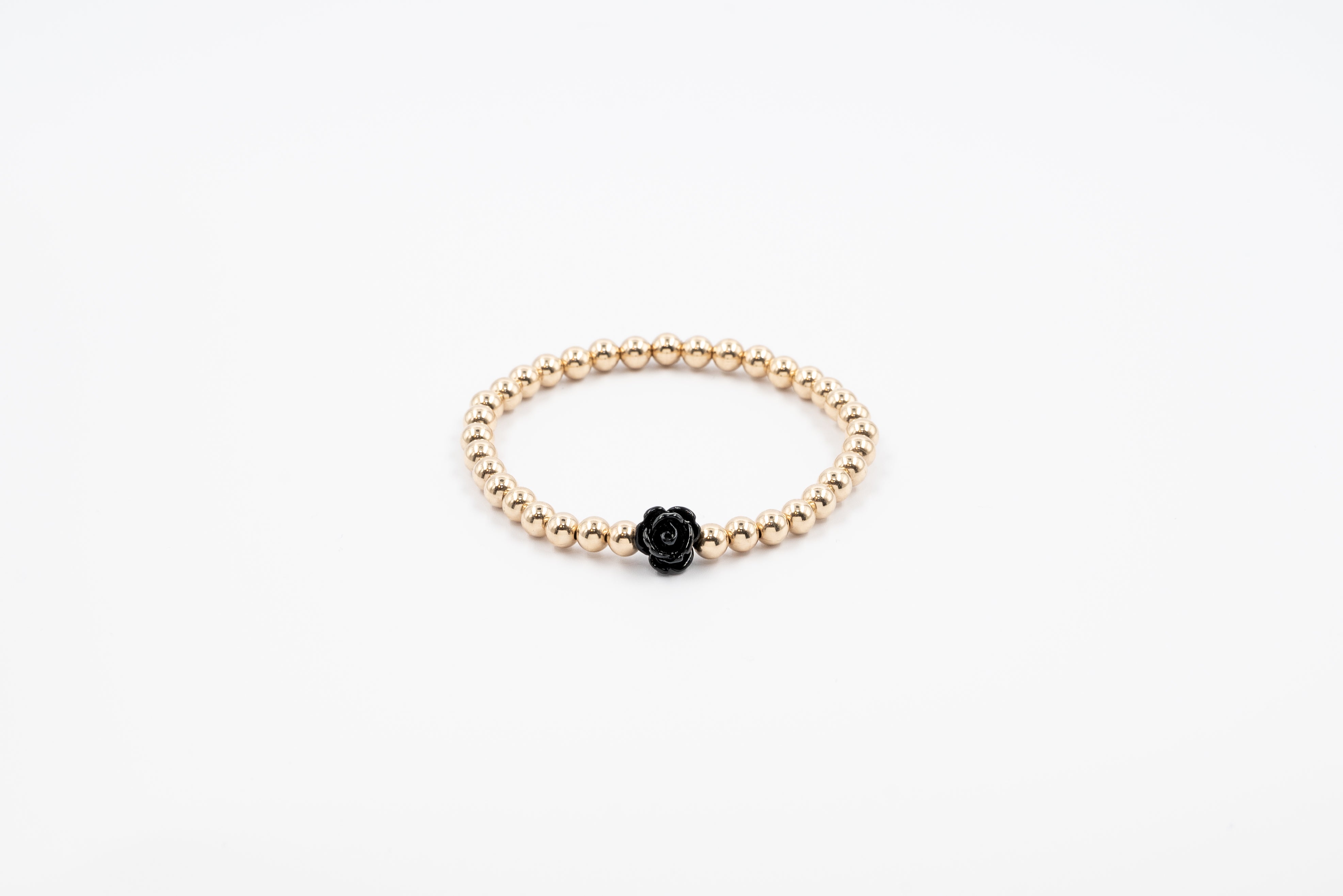 14k Gold Filled Rose Bead Bracelet (5mm)