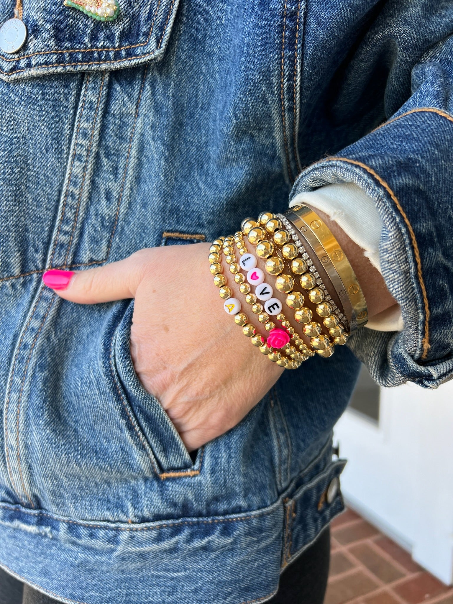 14k Gold Filled Love Bracelet (4mm)