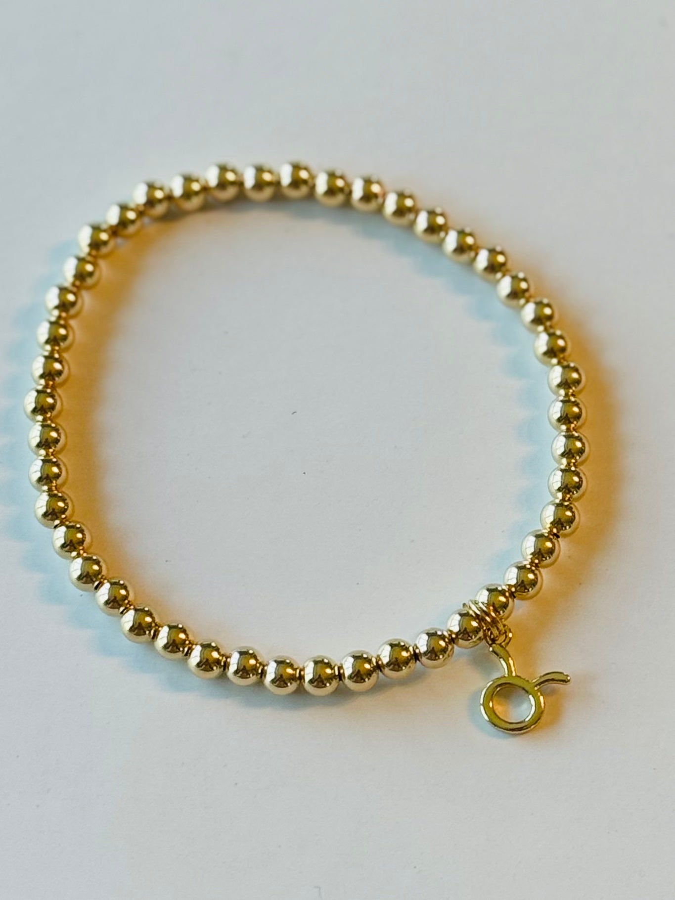 14k Gold Filled Bracelet with Mini Zodiac Sign Charm