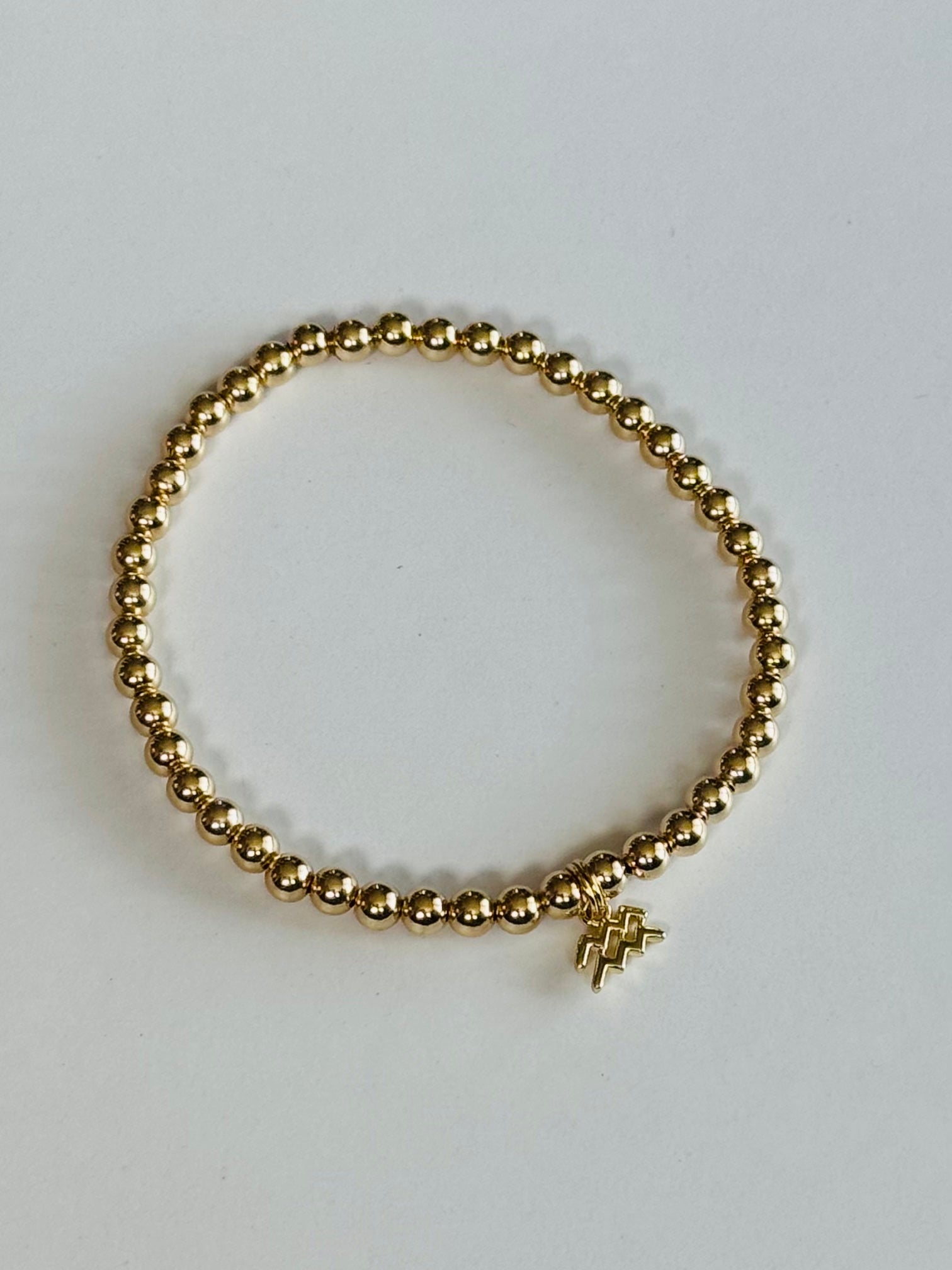 14k Gold Filled Bracelet with Mini Zodiac Sign Charm