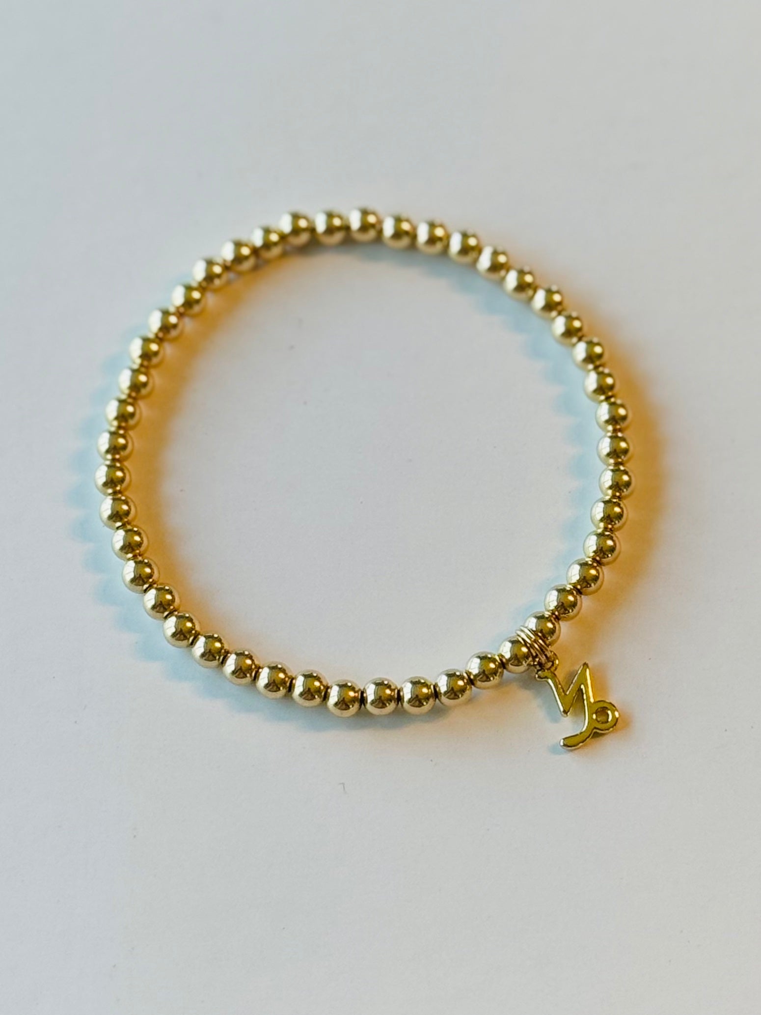 14k Gold Filled Bracelet with Mini Zodiac Sign Charm