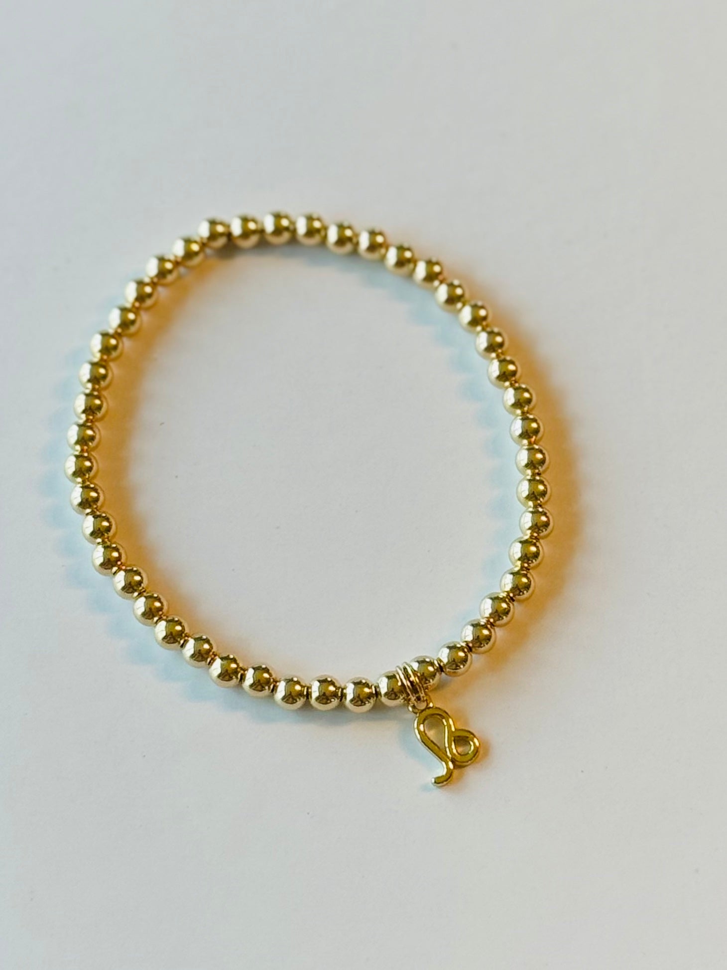 14k Gold Filled Bracelet with Mini Zodiac Sign Charm