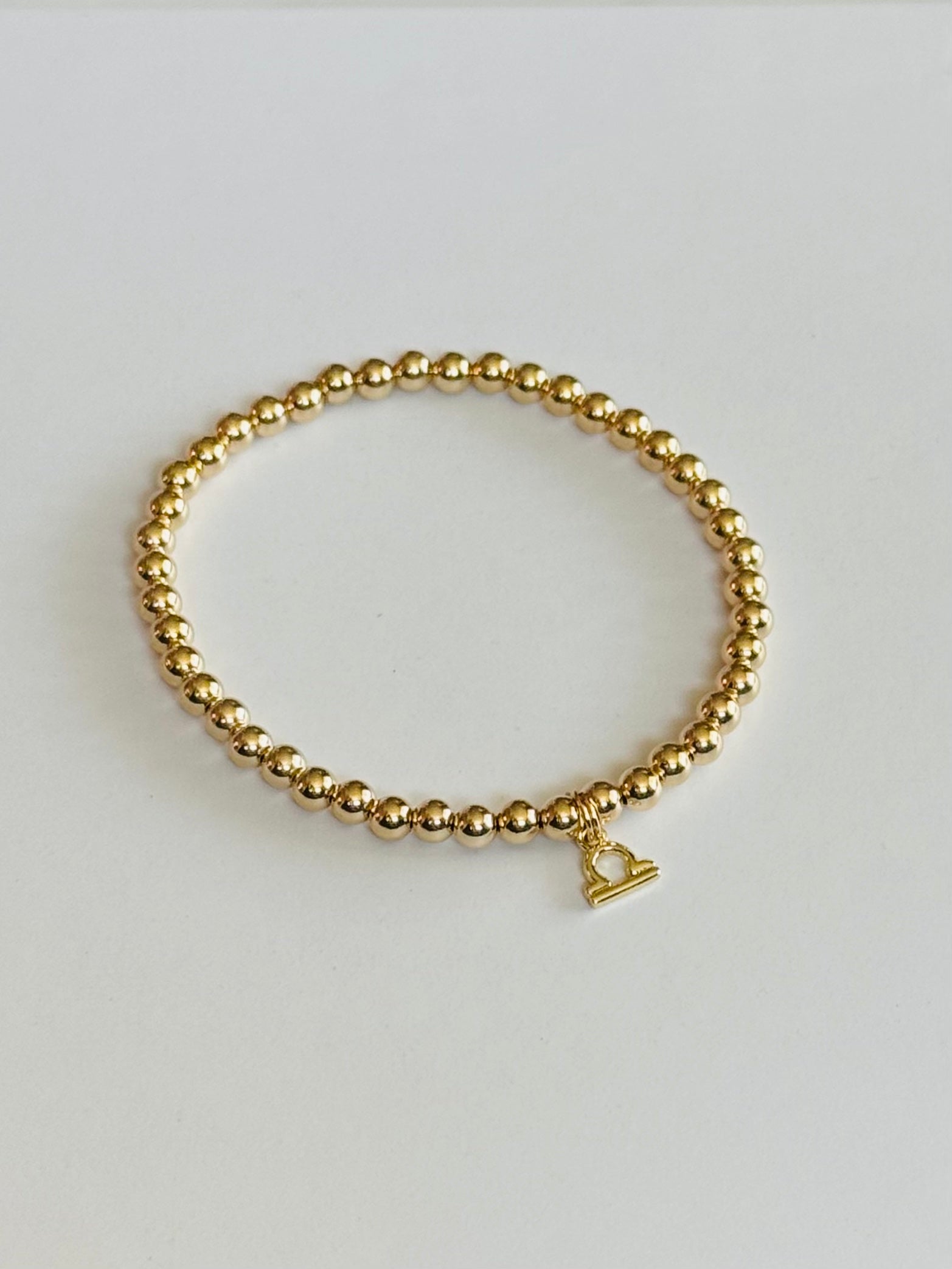 14k Gold Filled Bracelet with Mini Zodiac Sign Charm