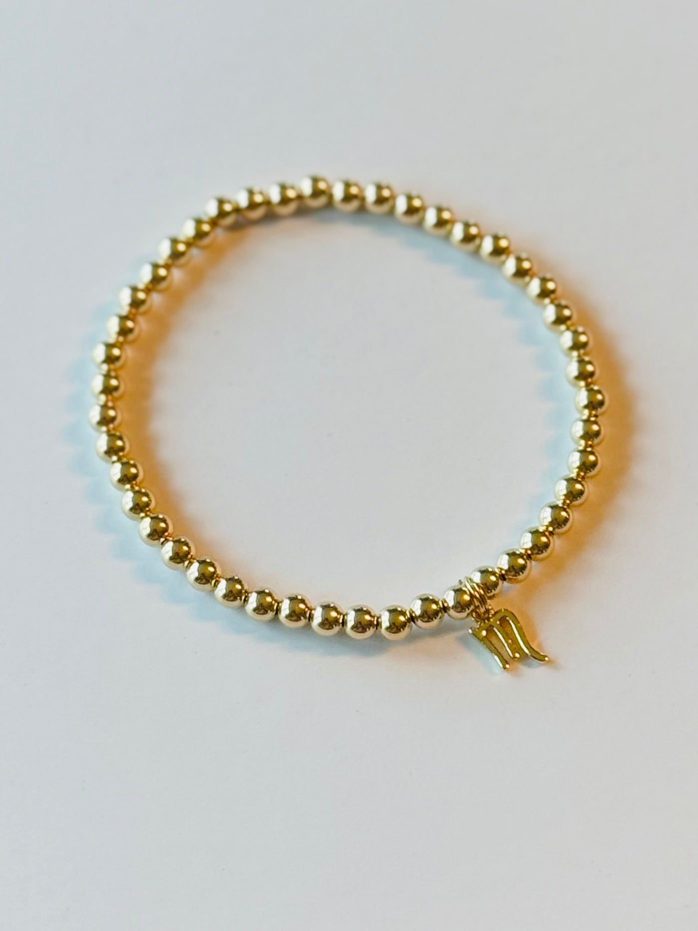 14k Gold Filled Bracelet with Mini Zodiac Sign Charm