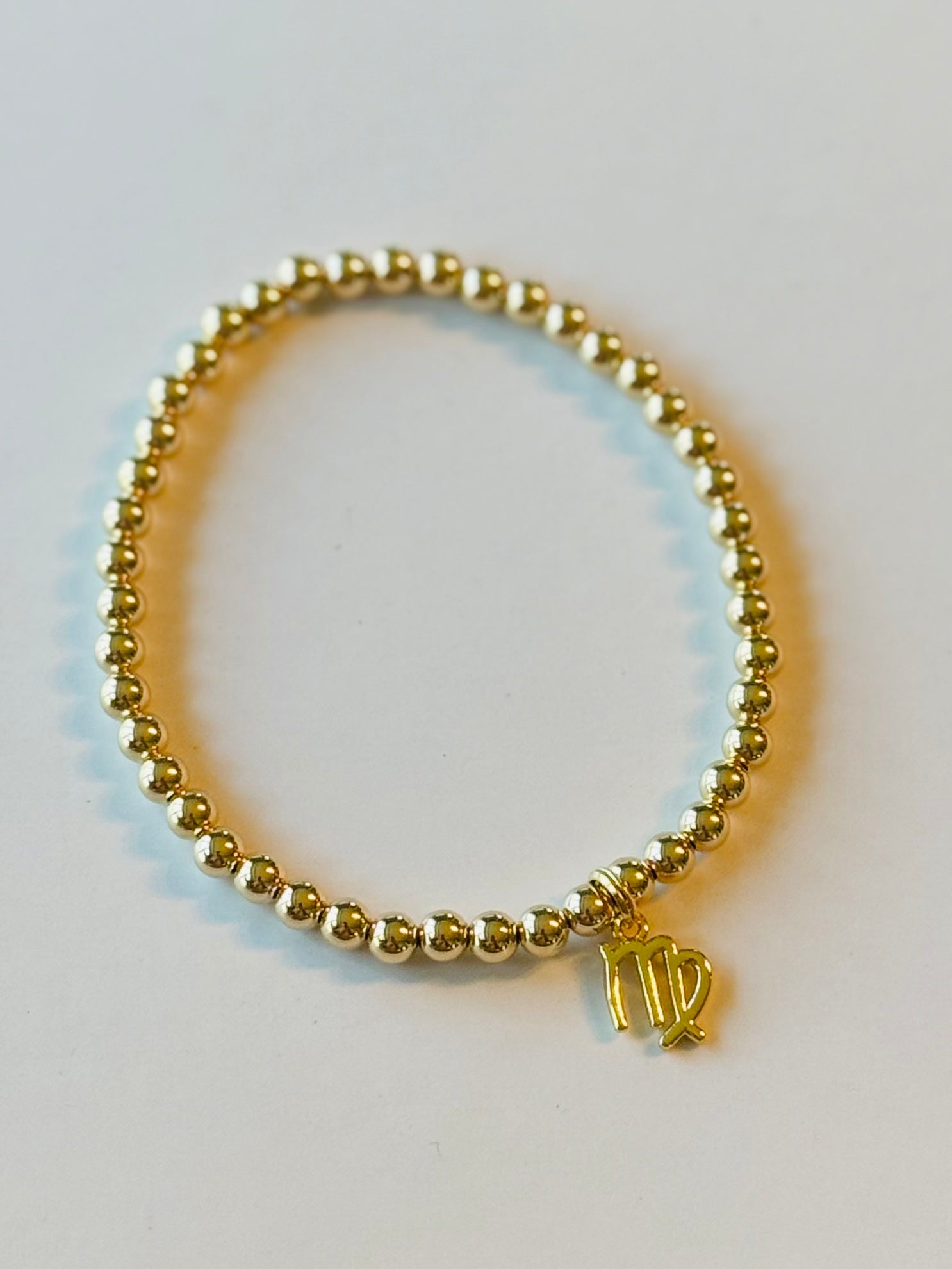 14k Gold Filled Bracelet with Mini Zodiac Sign Charm