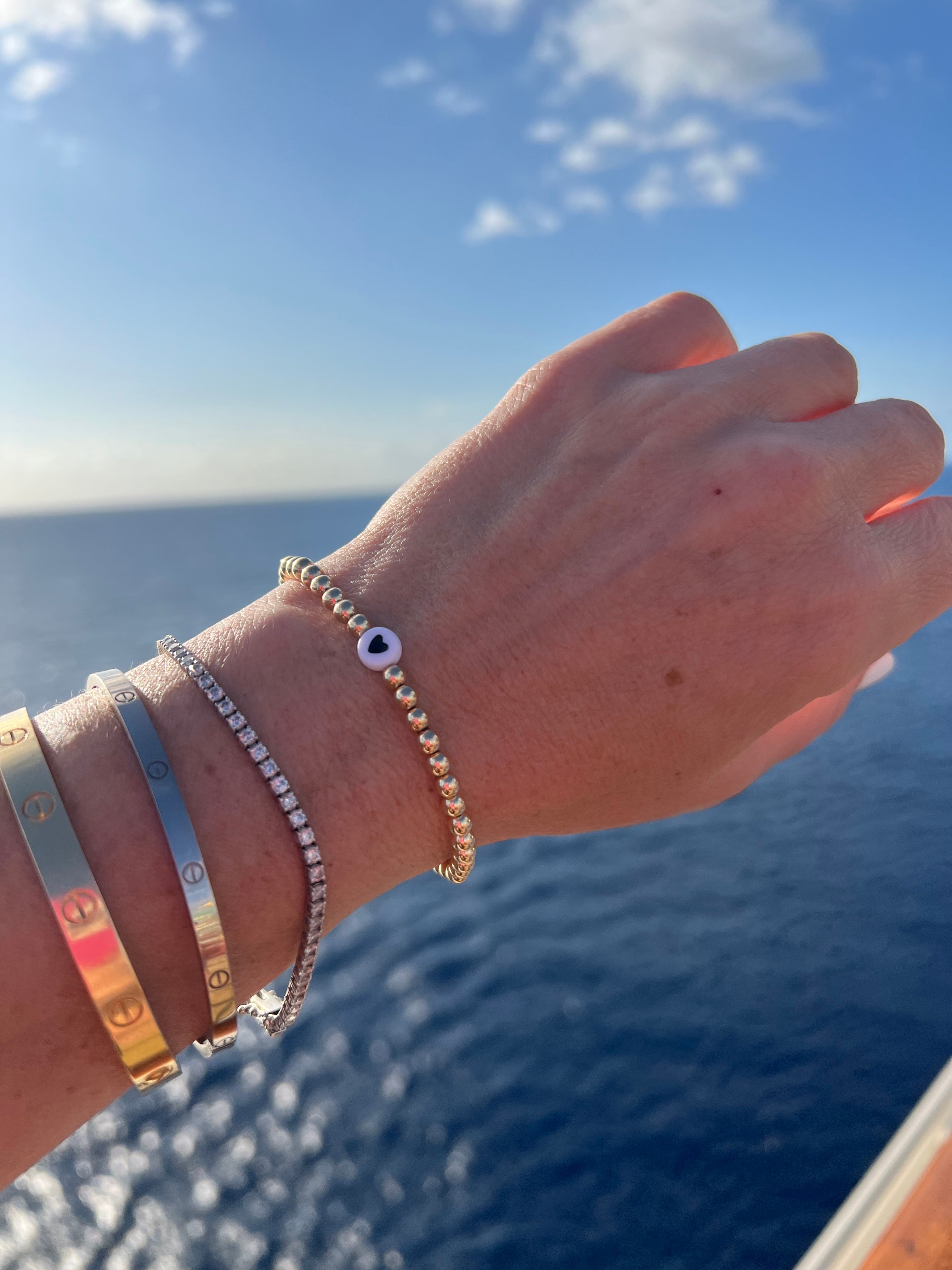 Heart 14k Gold Filled Bracelet (4mm)