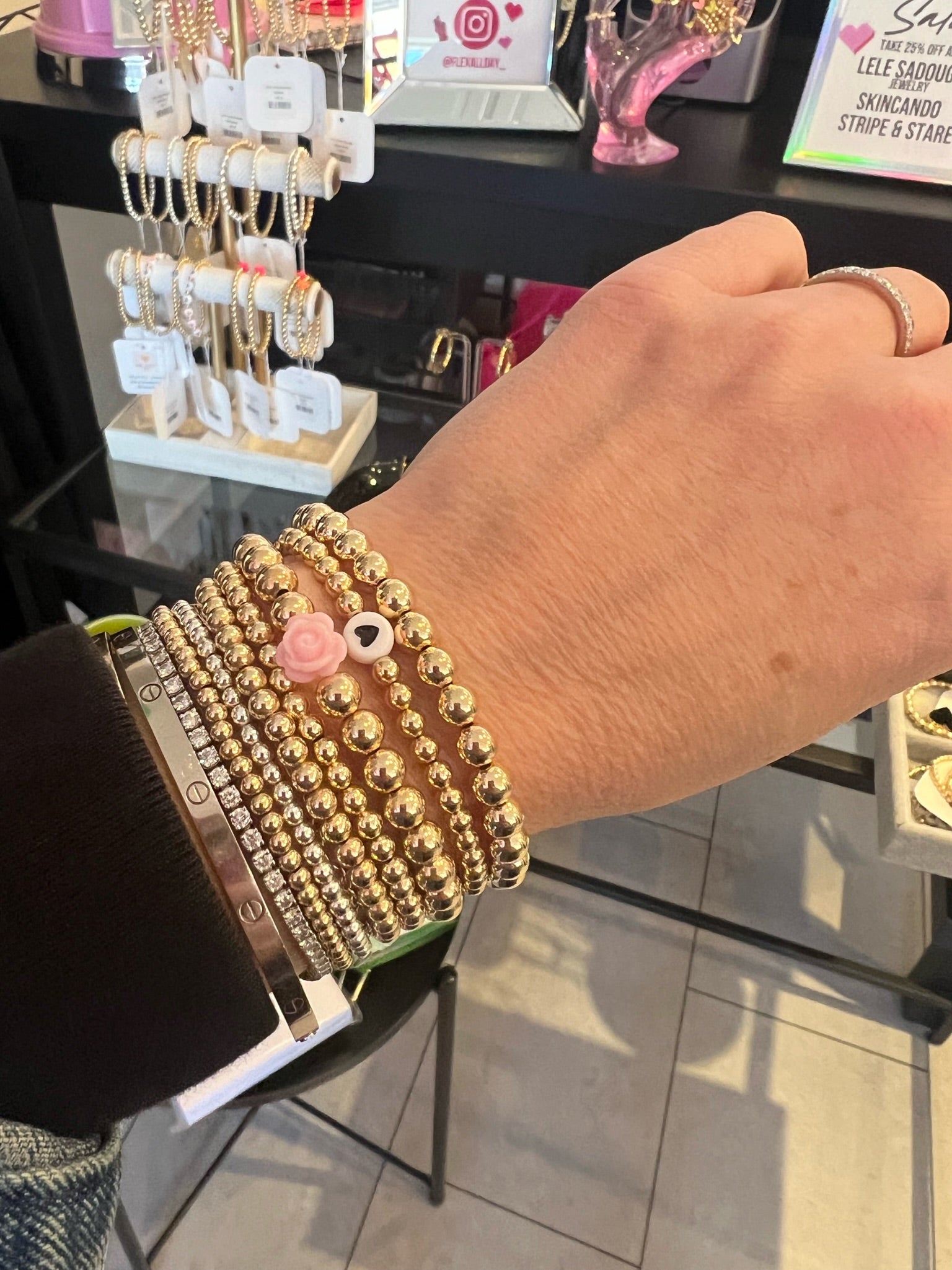 Heart 14k Gold Filled Bracelet (4mm)
