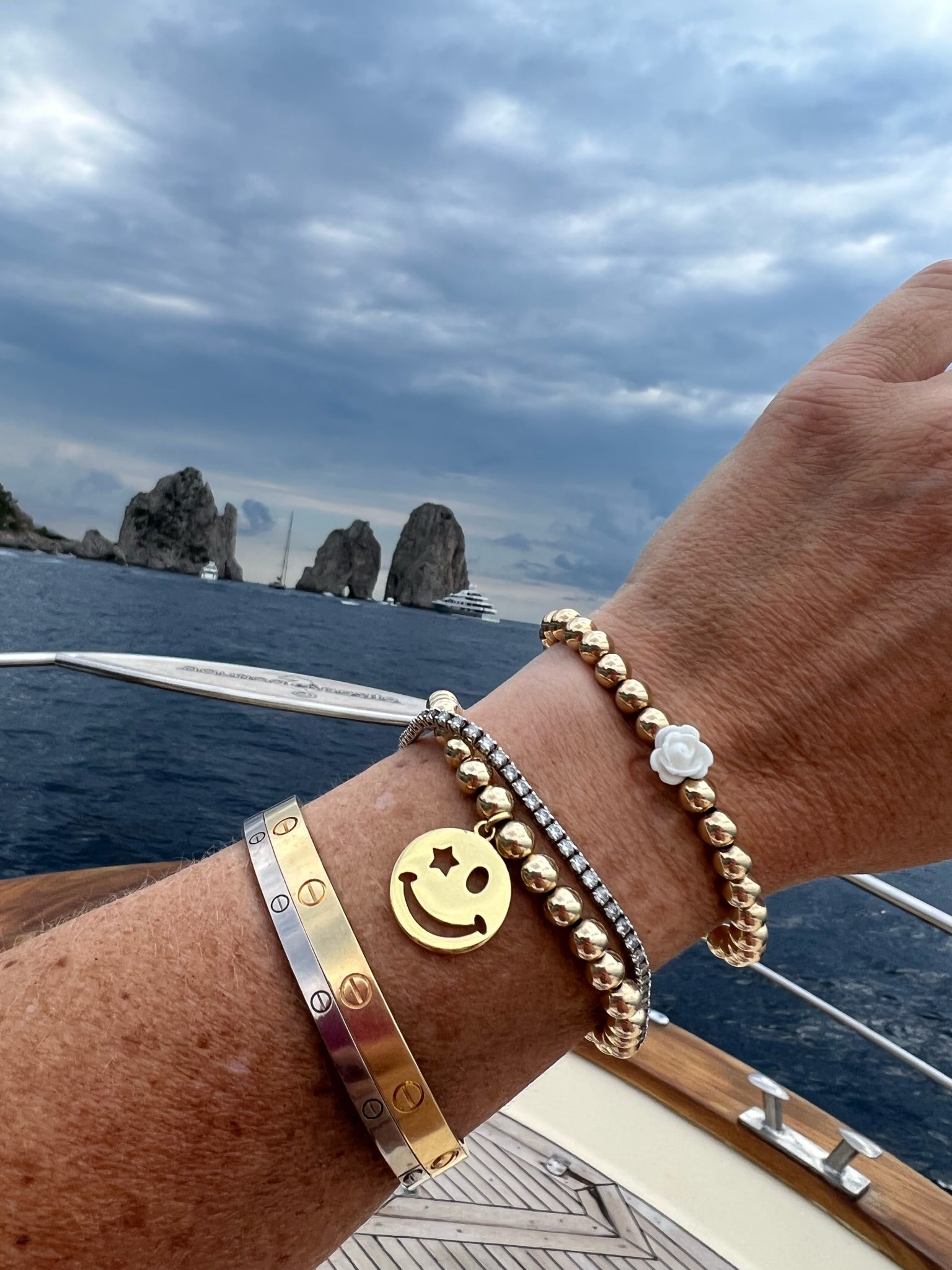 14k Gold Filled Rose Bead Bracelet (5mm)