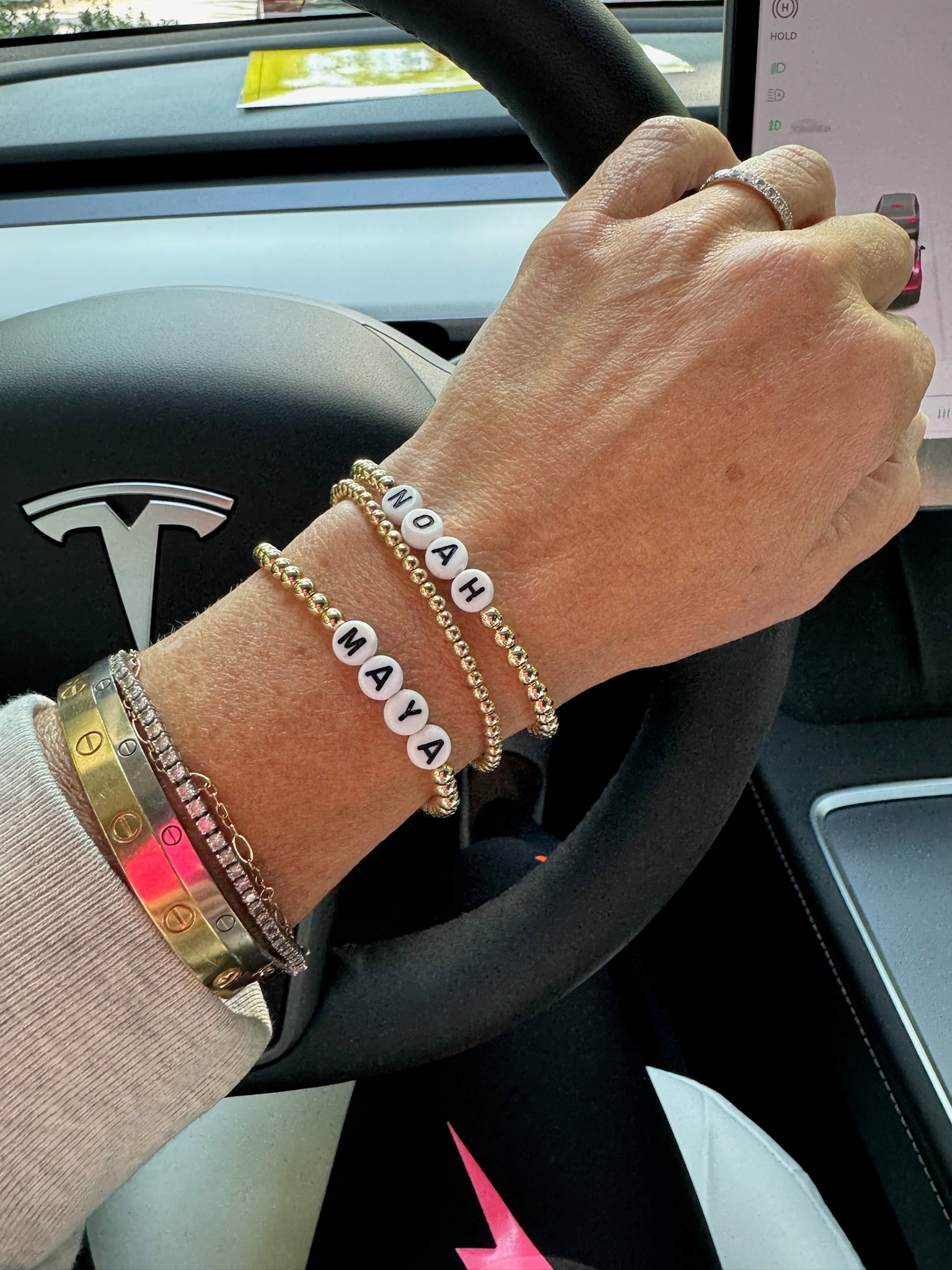 14k Gold Filled Personalized Word Bracelet (4mm)