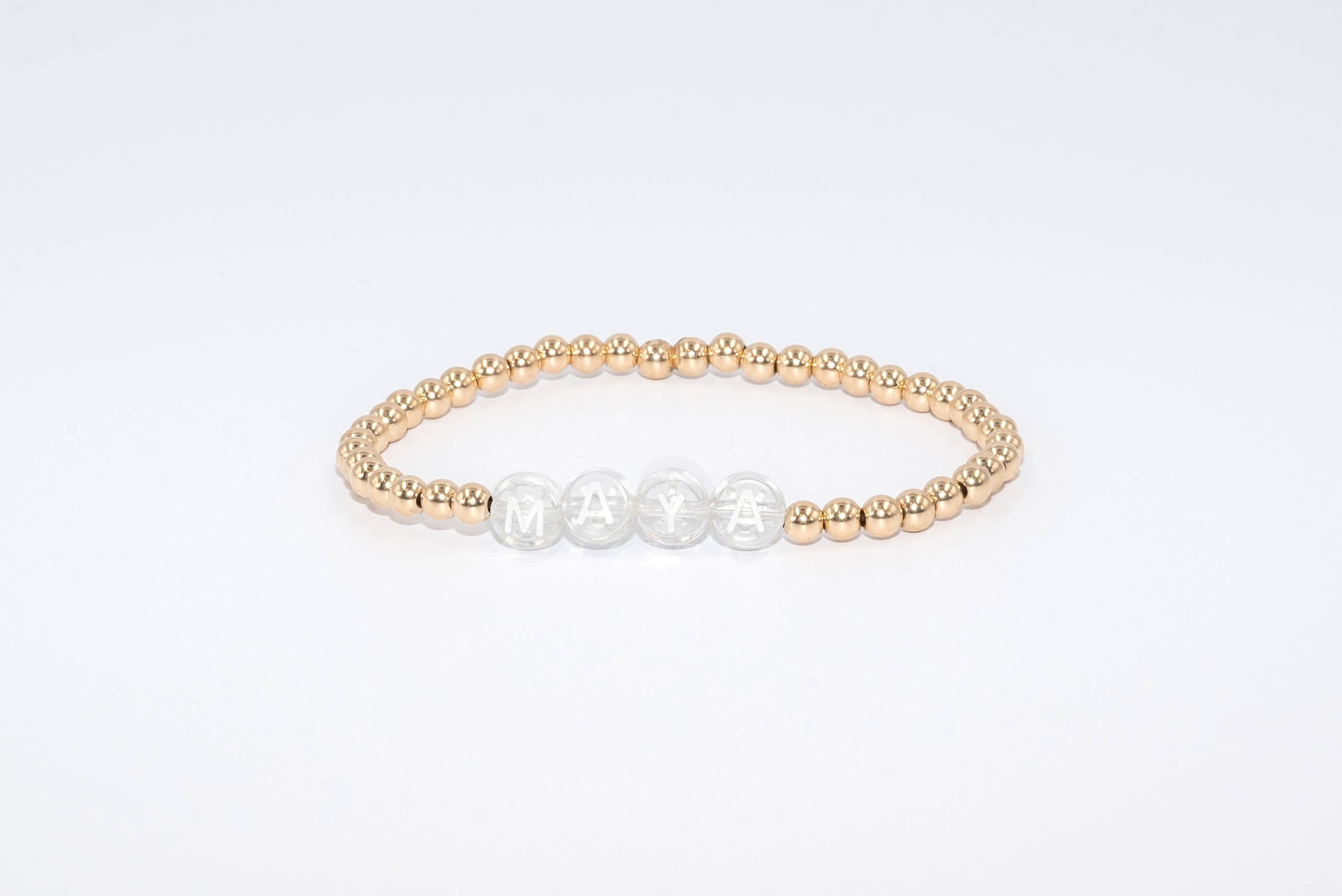 14k Gold Filled Personalized Word Bracelet (4mm)