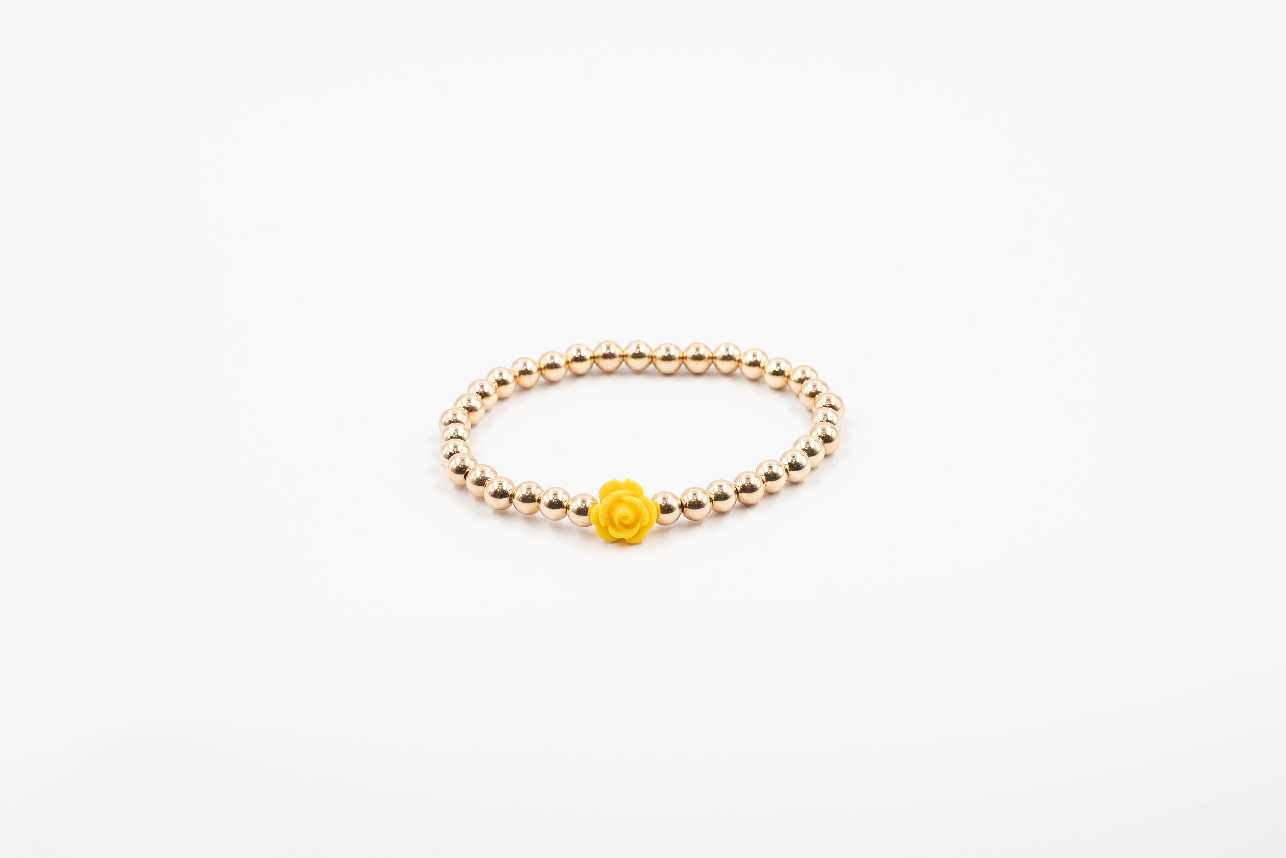14k Gold Filled Rose Bead Bracelet (5mm)
