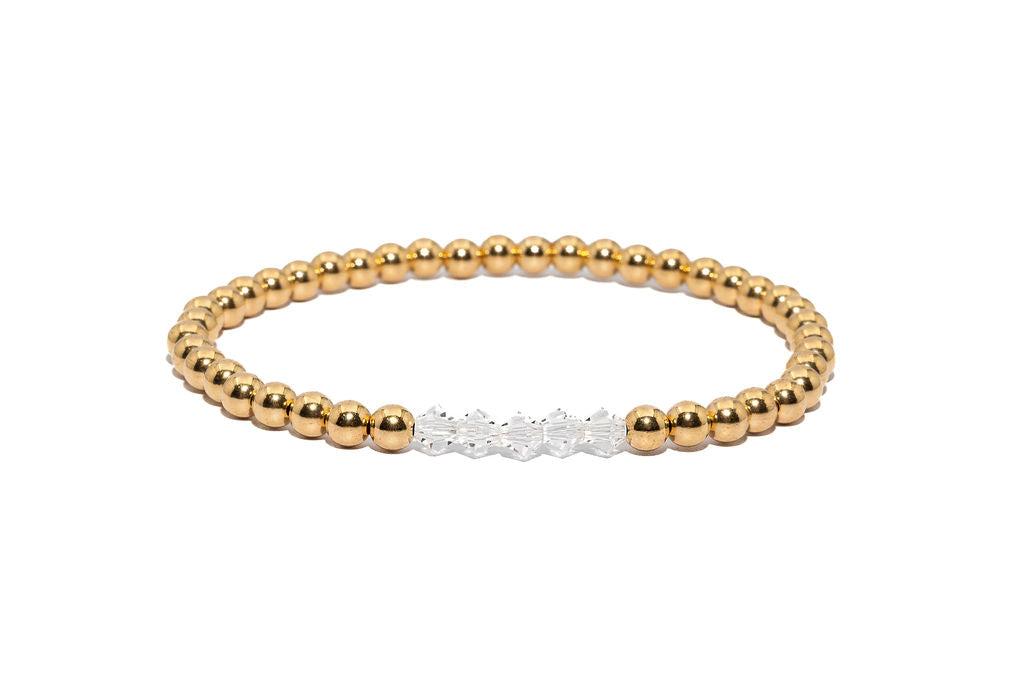 14k Gold Filled Birthstone Bracelet (4mm)