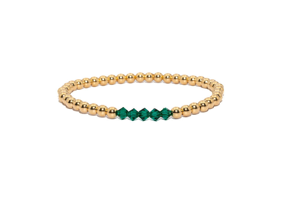 14k Gold Filled Birthstone Bracelet (4mm)