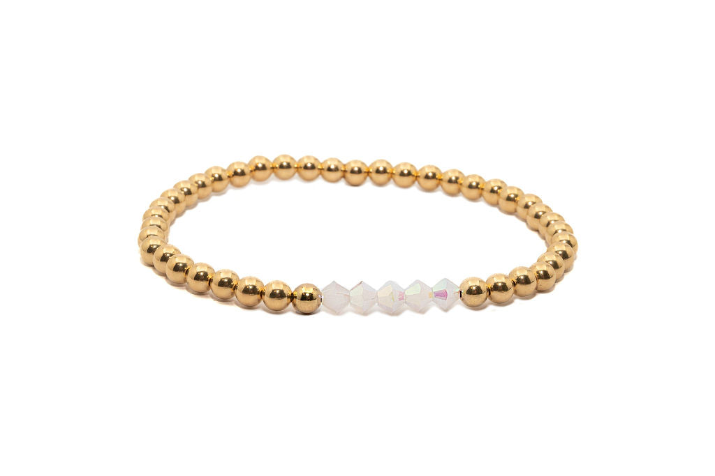 14k Gold Filled Birthstone Bracelet (4mm)