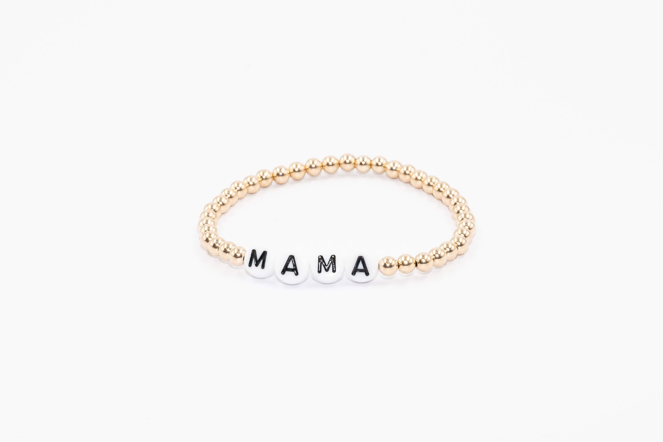 14K Gold Mama Bracelet White Gold
